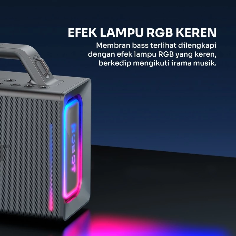 Robot Robot Speaker RB90 Karaoke Bluetooth RGB IPX6 100W Powerfull Bass Blue Harga Rp 2.999.000 Toko Medan