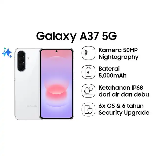 Samsung Samsung Galaxy A37 5G 8GB/128GB | 8GB/256GB - Garansi Resmi Harga Rp 6.449.000 Toko Medan
