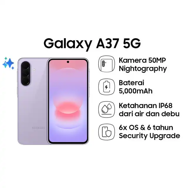 Samsung Samsung Galaxy A37 5G 8GB/128GB | 8GB/256GB - Garansi Resmi Harga Rp 6.449.000 Toko Medan