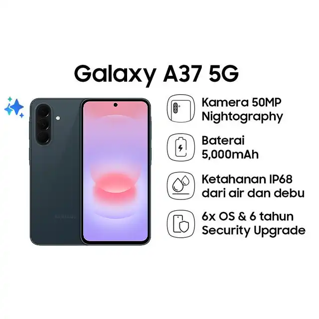 Samsung Samsung Galaxy A37 5G 8GB/128GB | 8GB/256GB - Garansi Resmi Harga Rp 6.449.000 Toko Medan
