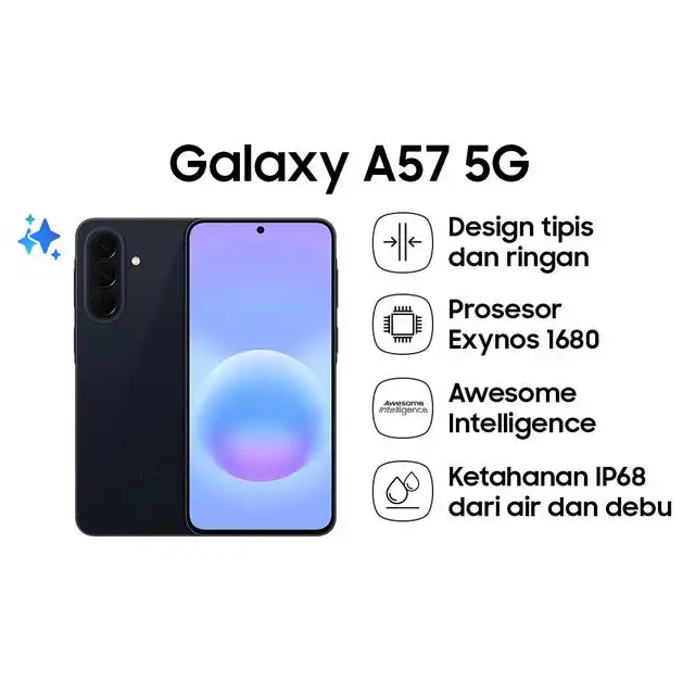 Samsung Samsung Galaxy A57 5G 8GB/128GB | 8GB/256GB | 12GB/256GB - Garansi Resmi Harga Rp 8.149.000 Toko Medan