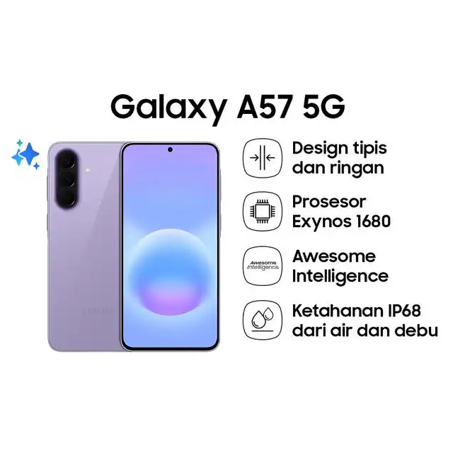 Samsung Samsung Galaxy A57 5G 8GB/128GB | 8GB/256GB | 12GB/256GB - Garansi Resmi Harga Rp 8.149.000 Toko Medan