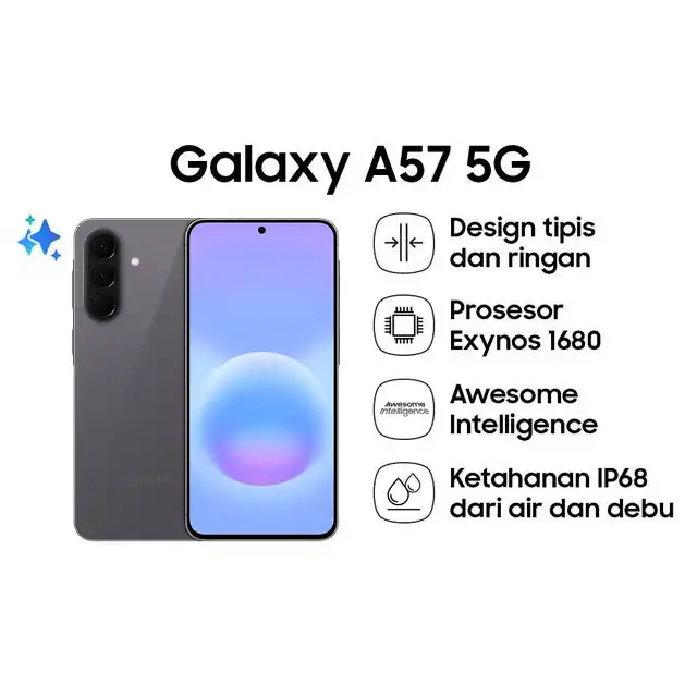 Samsung Samsung Galaxy A57 5G 8GB/128GB | 8GB/256GB | 12GB/256GB - Garansi Resmi Harga Rp 8.149.000 Toko Medan