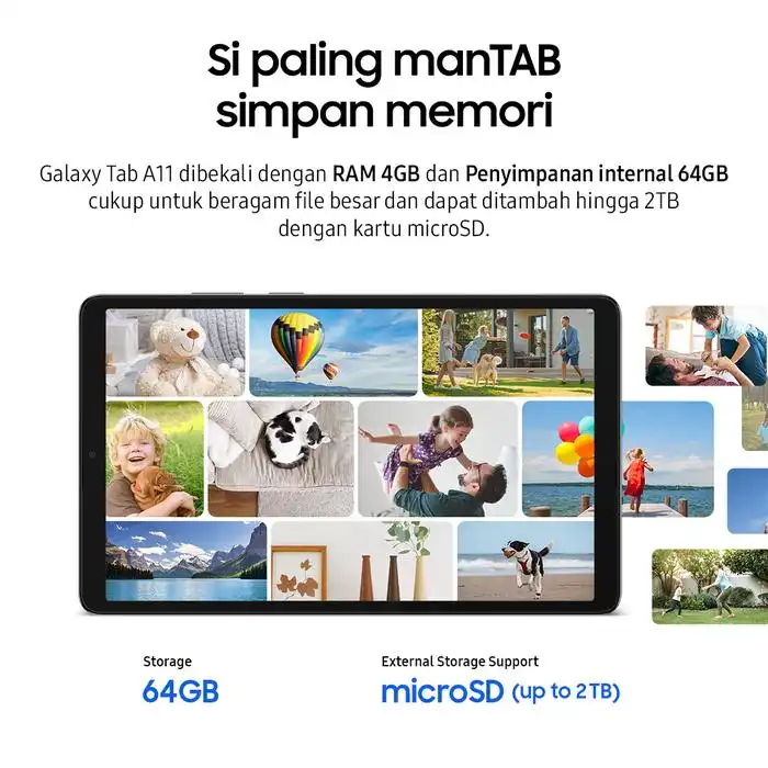 Samsung Samsung Galaxy Tab A11 LTE | WiFi 4/64GB - Garansi Resmi Harga Rp 1.960.000 Toko Medan