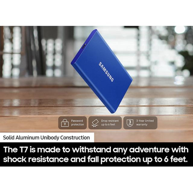 Samsung Samsung SSD External Portable T7 USB 3.2 1TB MU-PC1T0H BLue Blue Harga Rp 3.250.000 Toko Medan