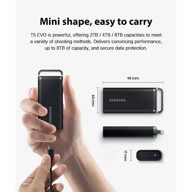 Samsung SSD External T5 Evo Portable USB 3.2 - 4TB - samsung-ssd-external-t5-evo-portable-usb-32-1762335823-496.webp