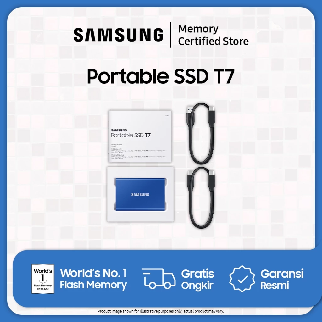 Samsung Samsung SSD External T7 Portable USB 3.2 - 2TB Harga Rp 7.200.000 Toko Medan