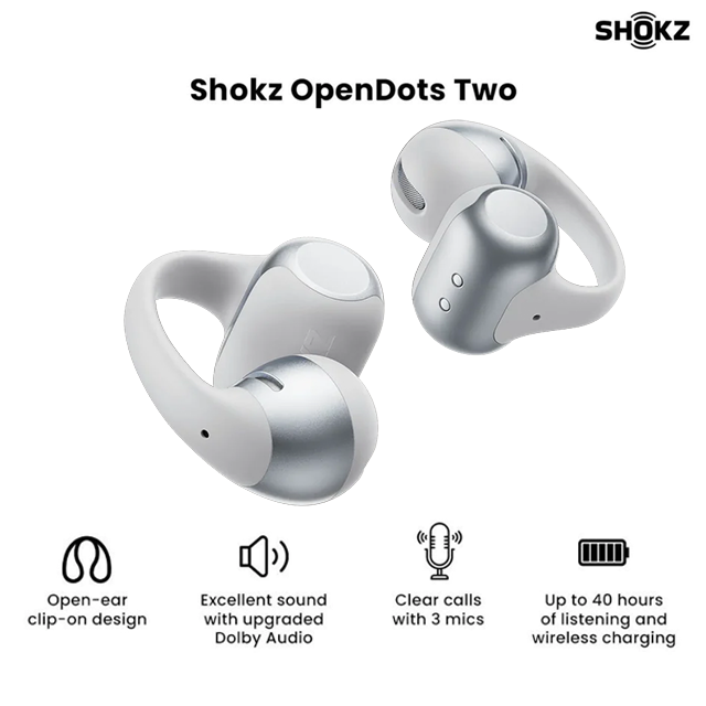 Shokz Shokz OpenDots 2 - Open Ear Clip-On Earbuds Harga Rp 3.999.000 Toko Medan