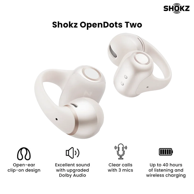 Shokz Shokz OpenDots 2 - Open Ear Clip-On Earbuds Harga Rp 3.999.000 Toko Medan