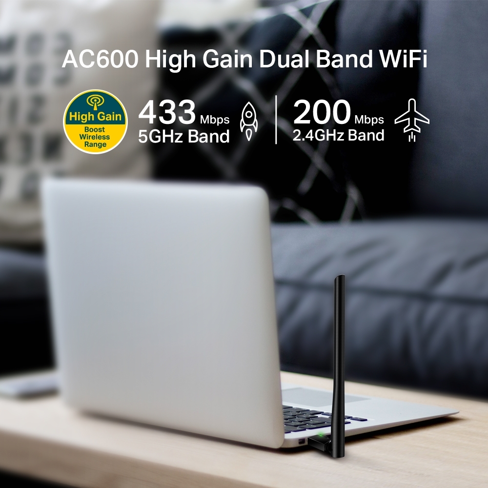 TP-Link TP-Link Archer T2U Plus AC600 High Gain Wireless Dual Band USB Adapter Harga Rp 190.000 Toko Medan
