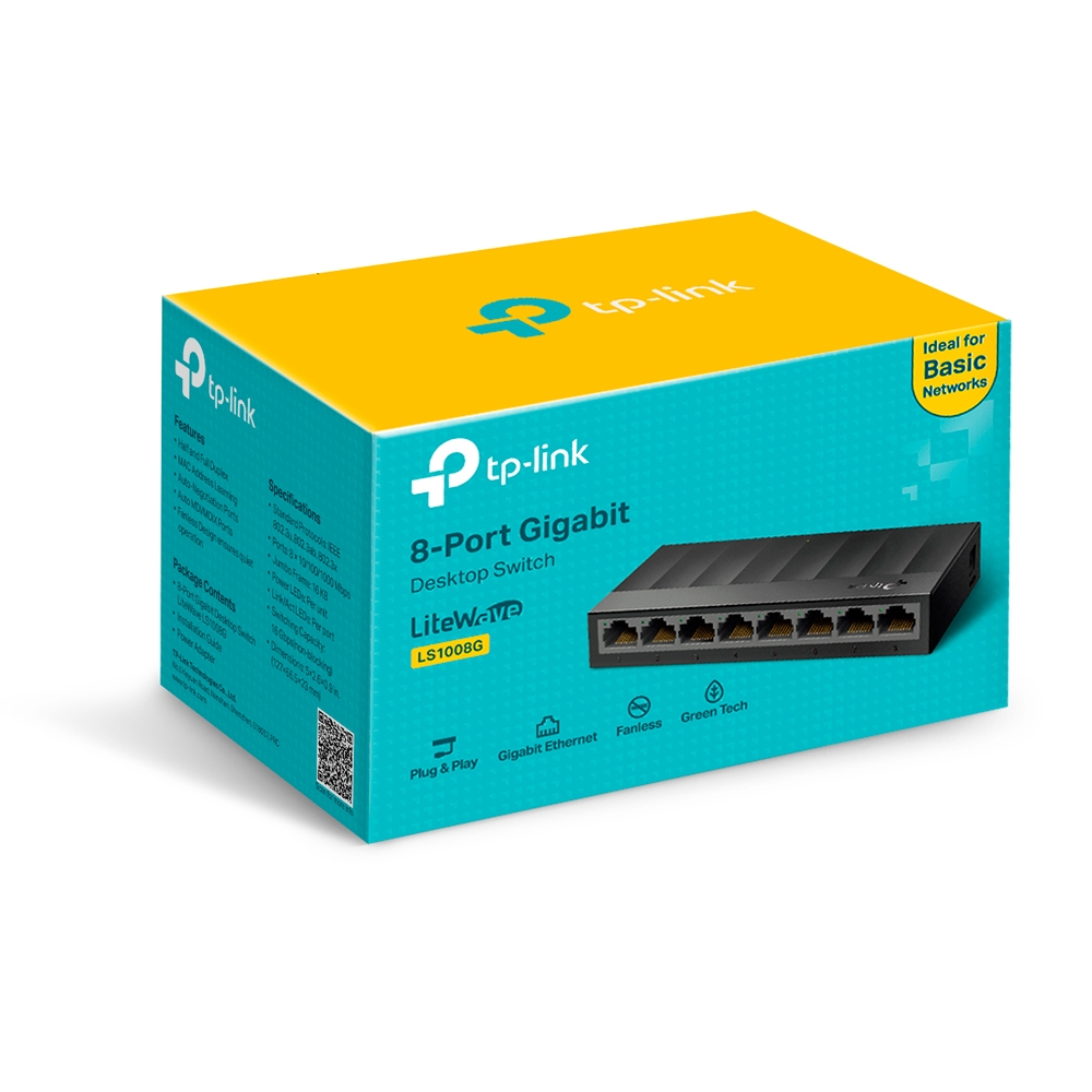 TP-Link TP-Link TL-LS1008G 8-Port 10/100/1000Mbps Desktop Switch Harga Rp 265.000 Toko Medan