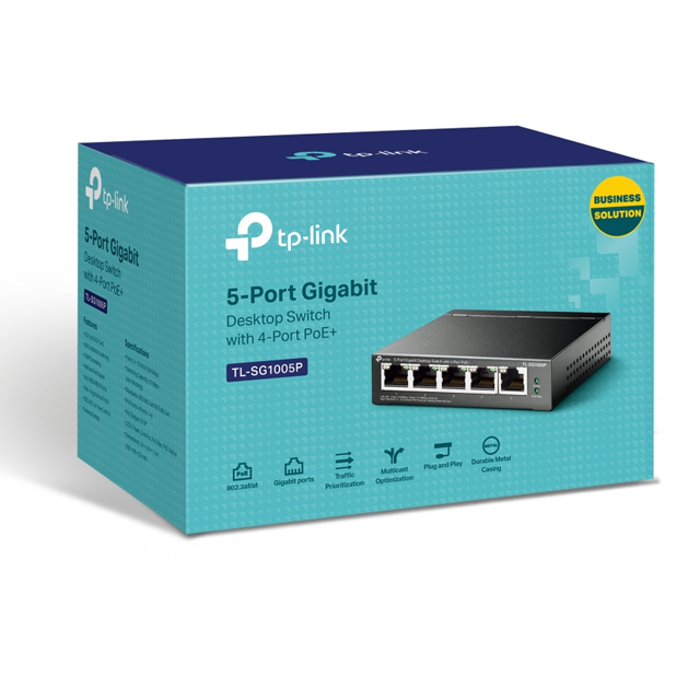 TP-Link TP-Link TL-SG1005P 5-Port Gigabit Desktop Switch with 4-Port PoE+ Harga Rp 520.000 Toko Medan