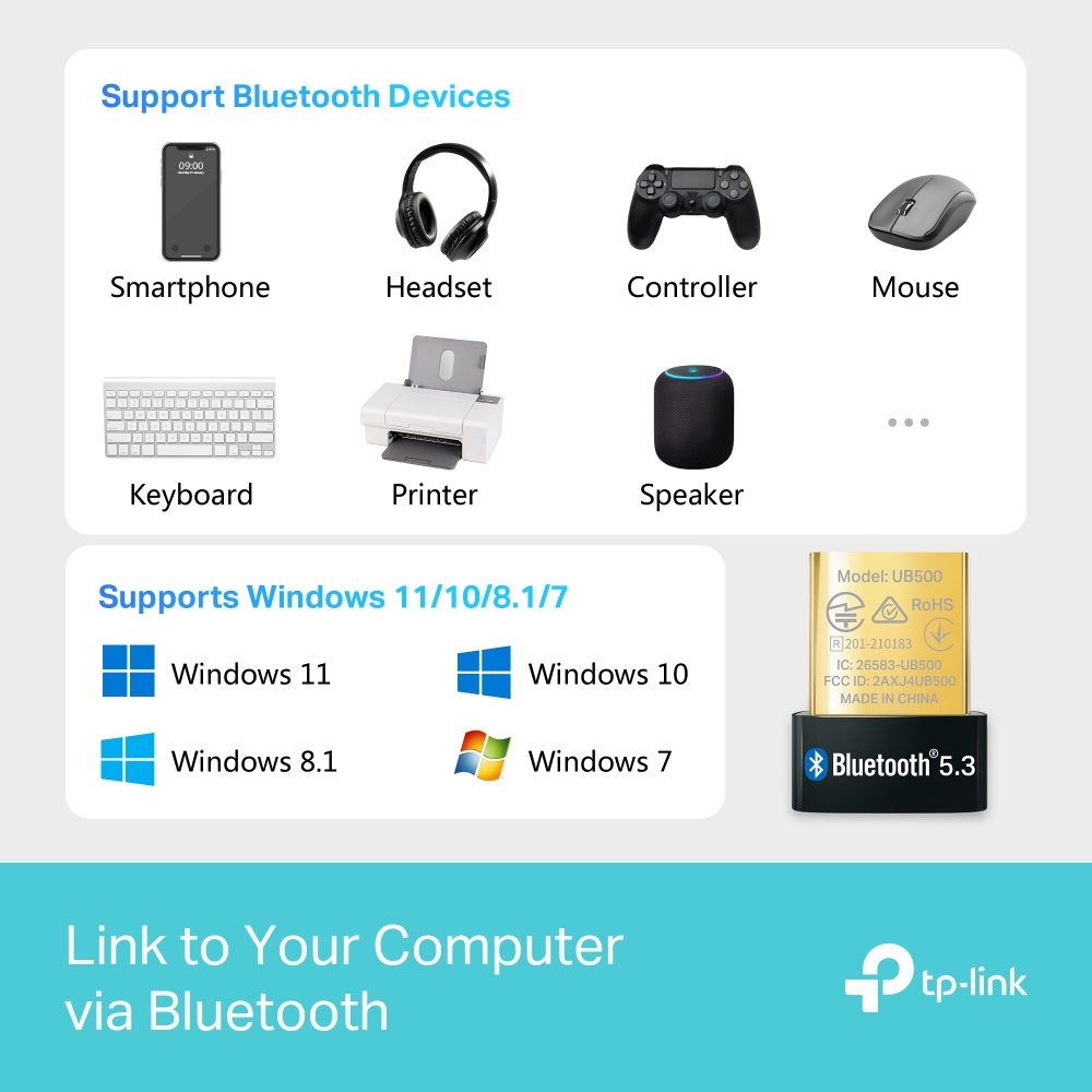 TP-Link TP-Link UB500 Bluetooth 5.3 Nano USB Adapter Blue Harga Rp 120.000 Toko Medan