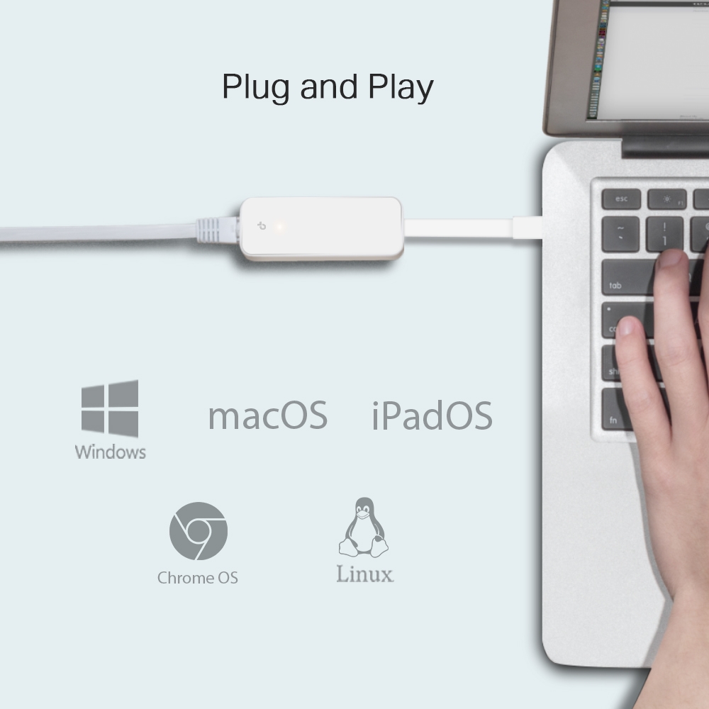 TP-Link TP-Link UE300C USB Type-C to RJ45 Gigabit Ethernet Network Adapter Harga Rp 200.000 Toko Medan