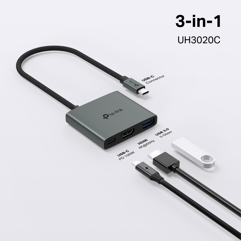 TP-Link TP-Link UH3020C USB Type-C 3-in-1 Hub Harga Rp 330.000 Toko Medan