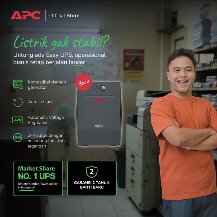 APC UPS APC BVG700I-GR Easy UPS 700VA Tower 230V Harga Rp 799.000 Toko Medan