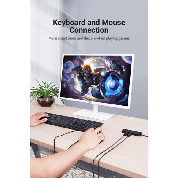 Vention Vention CHT 4-Port USB 3.0 Hub with Type C & USB 3.0 2-in-1 Interface and Power Supply ABS Type - 0.15M Harga Rp 1...