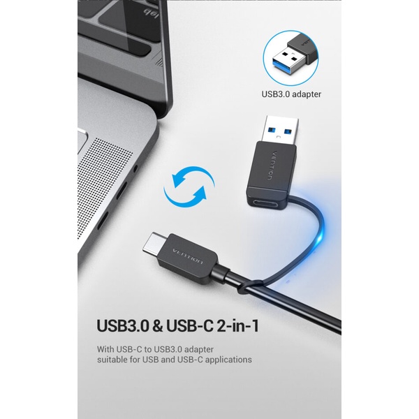 Vention Vention CHT 4-Port USB 3.0 Hub with Type C & USB 3.0 2-in-1 Interface and Power Supply ABS Type - 0.15M Harga Rp 1...