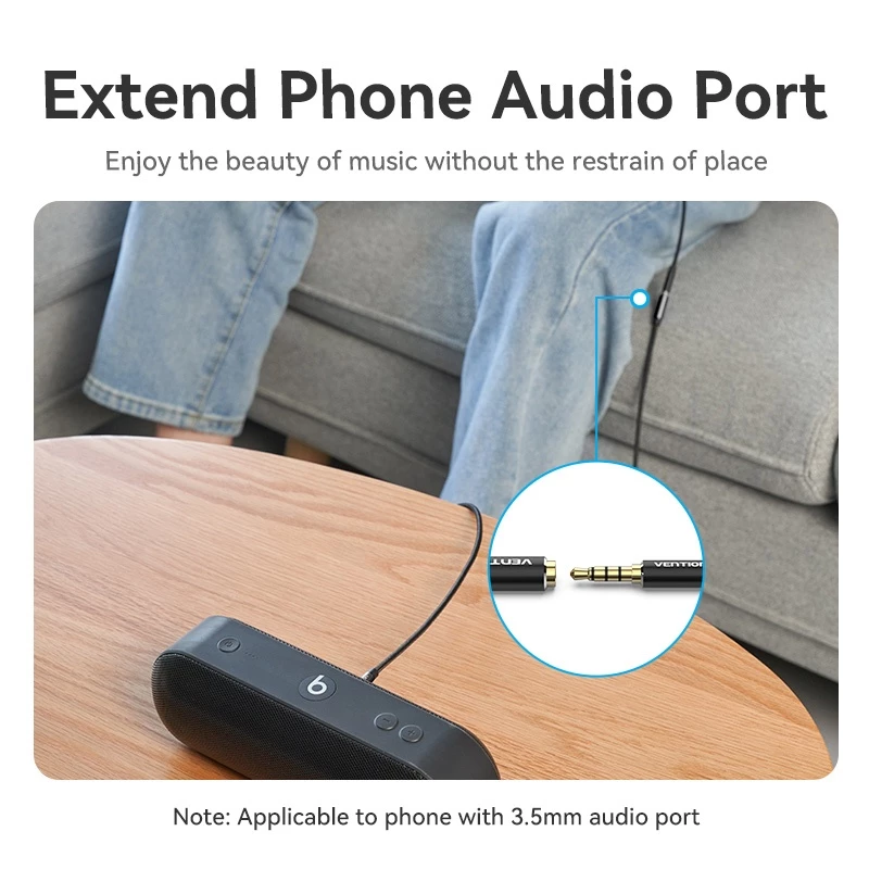 Vention Vention BHC Kabel Audio Aux 3.5mm Male to Female Audio Extension - 1.5M Harga Rp 65.000 Toko Medan