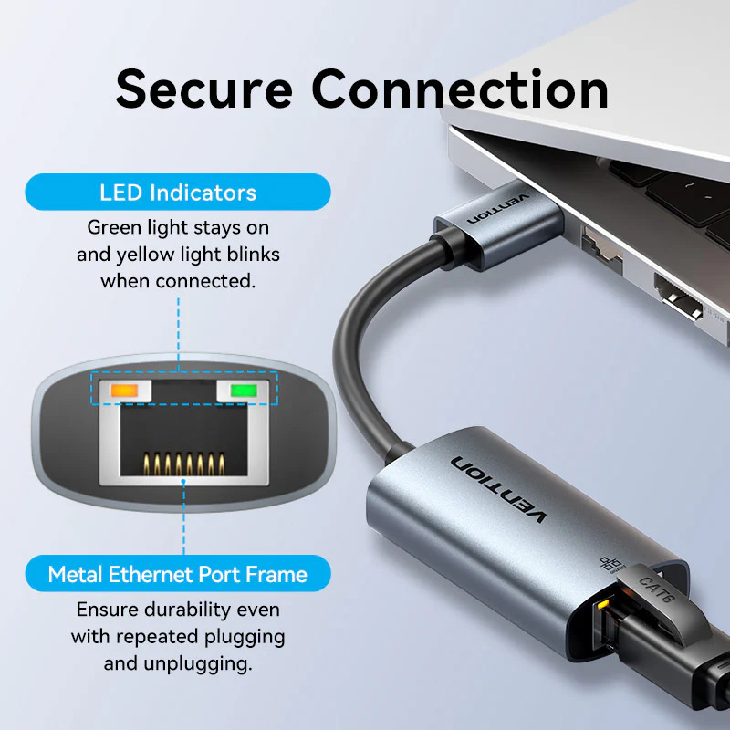 Vention Vention CEZ USB-A to Gigabit Ethernet Adapter Harga Rp 195.000 Toko Medan