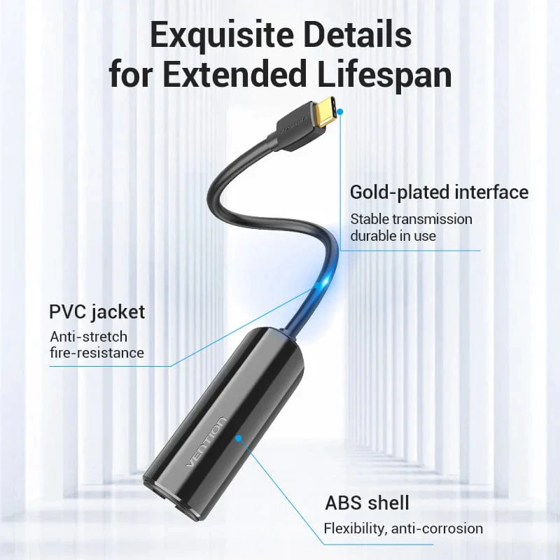 Vention Vention CFB USB-C to Gigabit Ethernet Adapter Harga Rp 230.000 Toko Medan