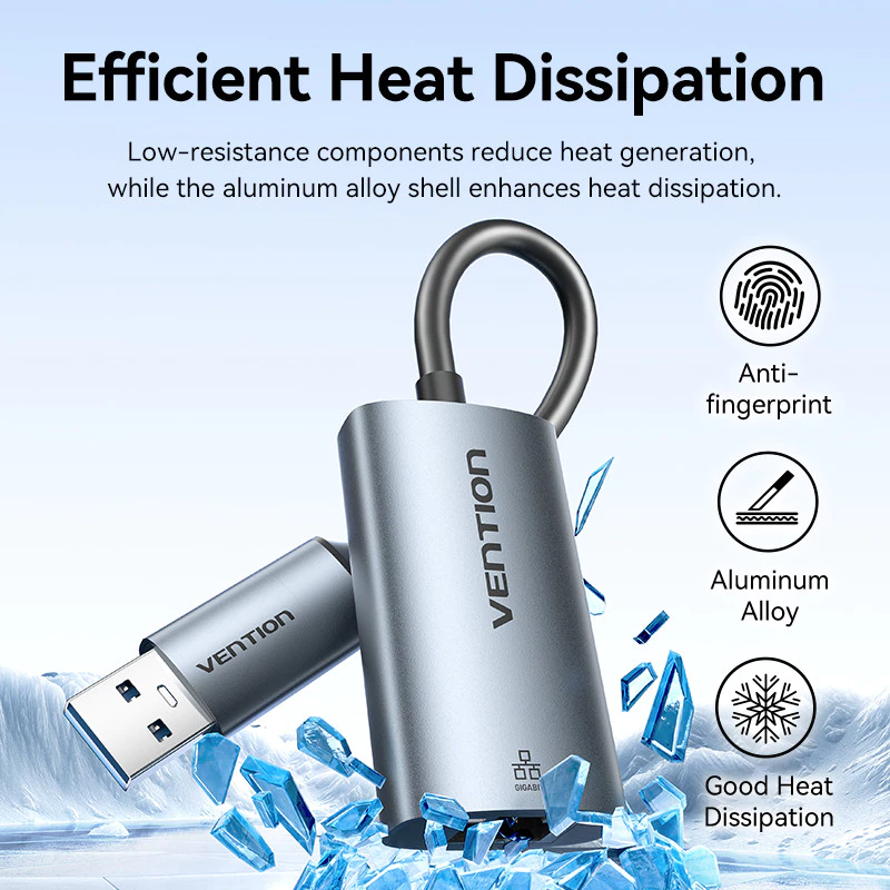 Vention Vention CFQ USB-C/USB-A to Gigabit Ethernet Adapter Harga Rp 240.000 Toko Medan