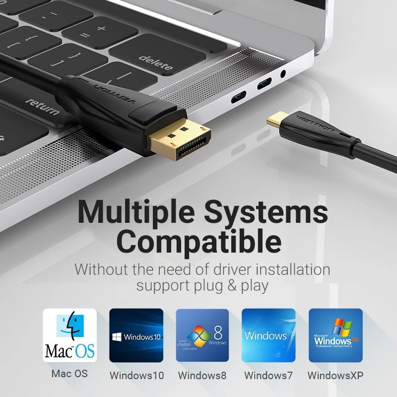 Vention Vention CGY Kabel USB Type C 3.1 to DP DisplayPort - 2M Harga Rp 185.000 Toko Medan