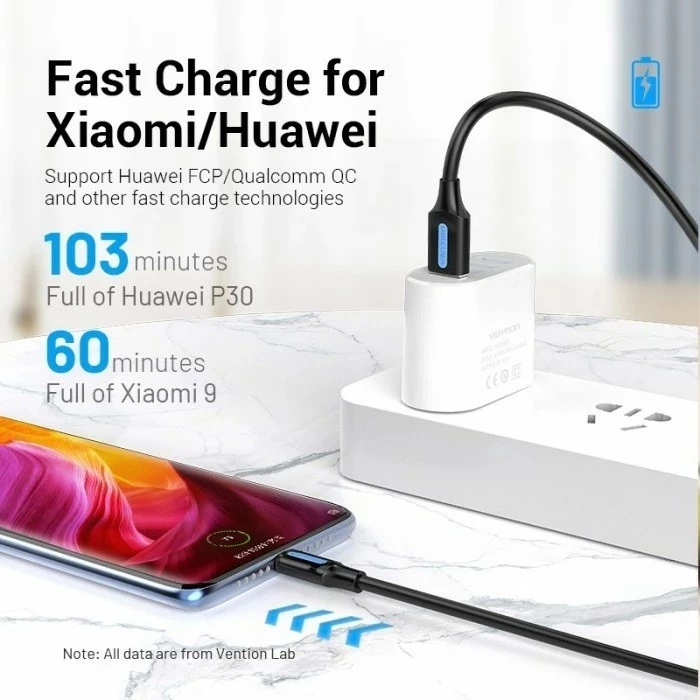 Vention Vention COK Kabel Data USB A 2.0 to Type C Fast Charging - 0.5M Harga Rp 50.000 Toko Medan