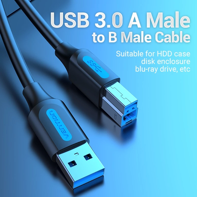 Vention Vention COO Kabel Data USB 3.0 A Male to B Male Kabel Printer - 1M Harga Rp 50.000 Toko Medan