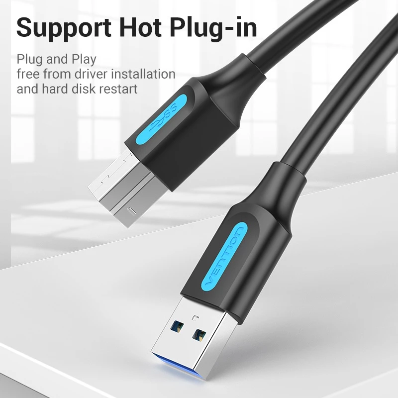 Vention Vention COO Kabel Data USB 3.0 A Male to B Male Kabel Printer - 1M Harga Rp 50.000 Toko Medan