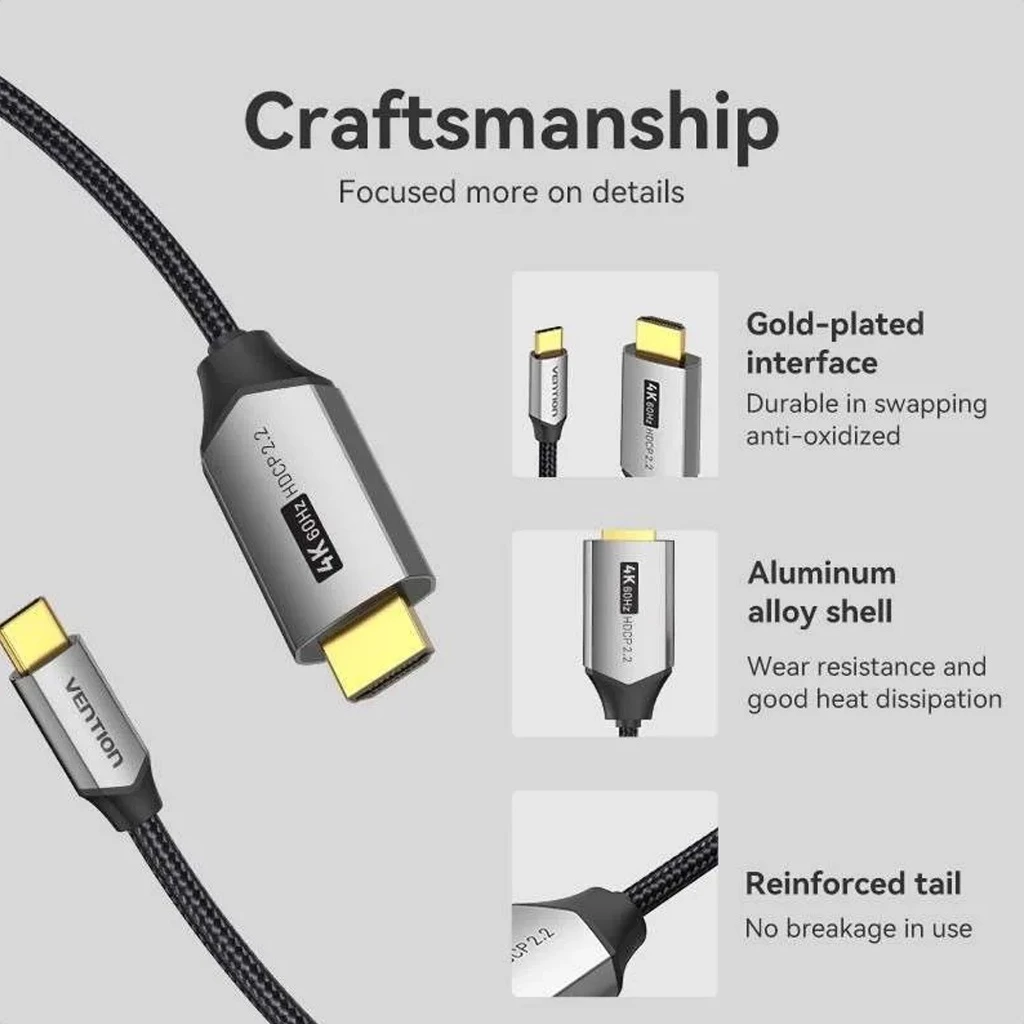 Vention Vention CRB Kabel Converter USB Type-C to HDMI - 1.5M Harga Rp 245.000 Toko Medan