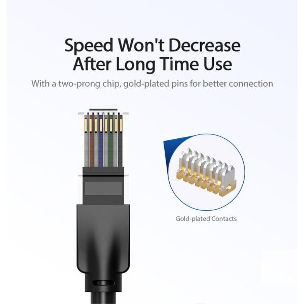 Vention Vention IBE Kabel LAN Cat.6 RJ45 UTP Patch Ethernet Black Harga Rp 25.000 Toko Medan