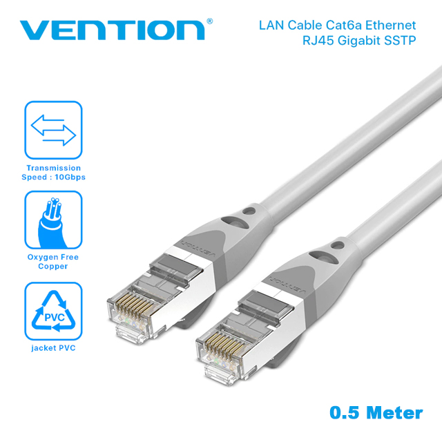 Vention Vention IBH Kabel LAN Cat.6A RJ45 SFTP Patch Harga Rp 32.000 Toko Medan