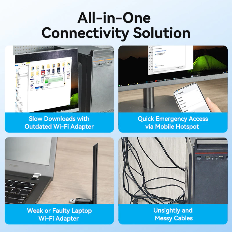 Vention Vention KDW Wireless USB Adapter Dongle WiFi Dual Band Antenna Harga Rp 230.000 Toko Medan