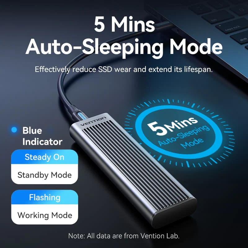 Vention Vention KPL SSD Enclosure USB-C to M.2 NVMe & SATA Harga Rp 310.000 Toko Medan