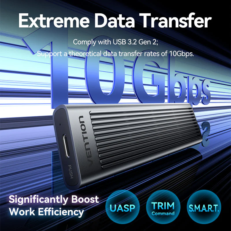 Vention Vention KPL SSD Enclosure USB-C to M.2 NVMe & SATA Harga Rp 310.000 Toko Medan