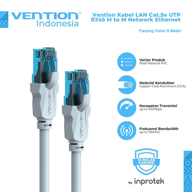 Vention Vention VAP-A10 Kabel LAN CAT5e UTP Patch Cord - Blue Blue Harga Rp 17.000 Toko Medan