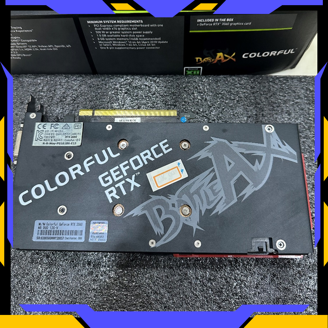 Colorful VGA COLORFUL GEFORCE RTX 2060 NB DUO-BATTLE-AX 12GB GDDR6 LIKE NEW Harga Rp 3.950.000 Toko Medan
