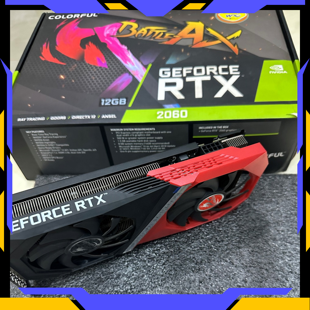 Colorful VGA COLORFUL GEFORCE RTX 2060 NB DUO-BATTLE-AX 12GB GDDR6 LIKE NEW Harga Rp 3.950.000 Toko Medan