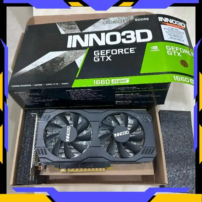 INNO3D VGA INNO3D GTX 1660S SUPER 6GB 192 BIT GDDR6 Nvidia Geforce LIKE NEW Harga Rp 2.350.000 Toko Medan
