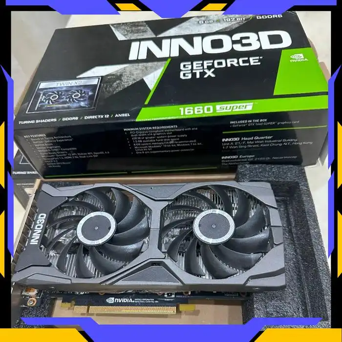 INNO3D VGA INNO3D GTX 1660s SUPER TWIN 6GB 192 BIT GDDR6 Nvidia Geforce LIKE NEW Harga Rp 2.450.000 Toko Medan