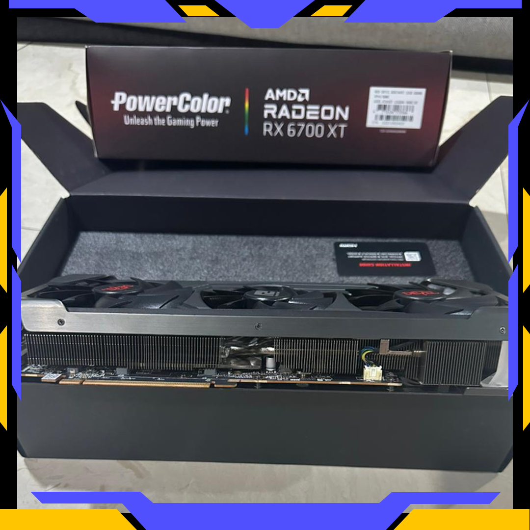 PowerColor VGA POWERCOLOR AMD RADEON RX 6700XT 12GB GDDR6 - 3 FAN LIKE NEW Harga Rp 4.500.000 Toko Medan