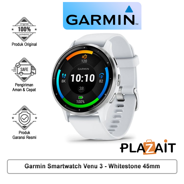 Garmin Smartwatch Venu 3 - Whitestone 45mm (Garansi Resmi TAM)
