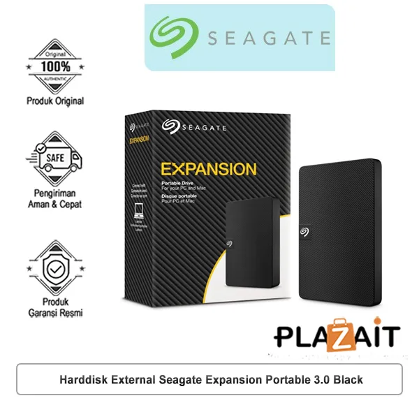 Harddisk External Seagate Expansion Portable Black
