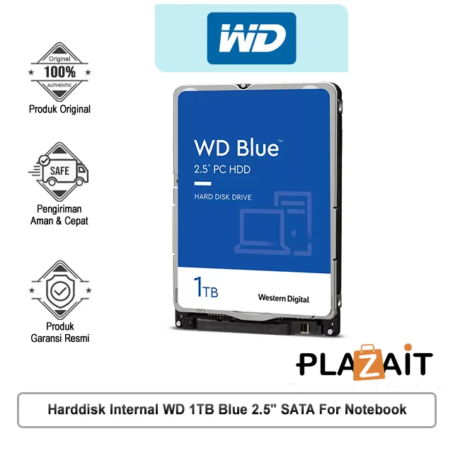 Harddisk Internal WD 1TB Blue 2.5" SATA For Notebook