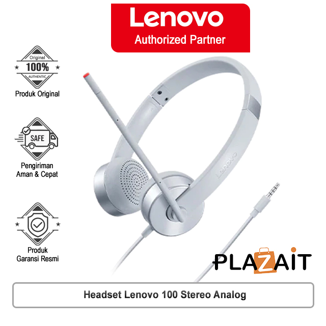 Headset Lenovo 100 Stereo Analog
