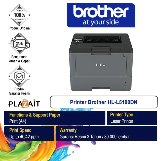 Brother Printer Mono Laser HL-L5100DN A4 - Print Only