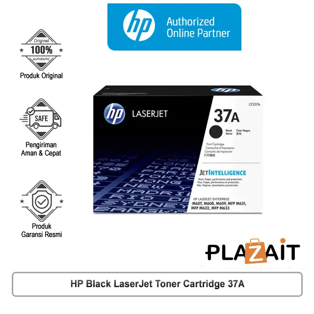 HP Black Original LaserJet Toner Cartridge 37A