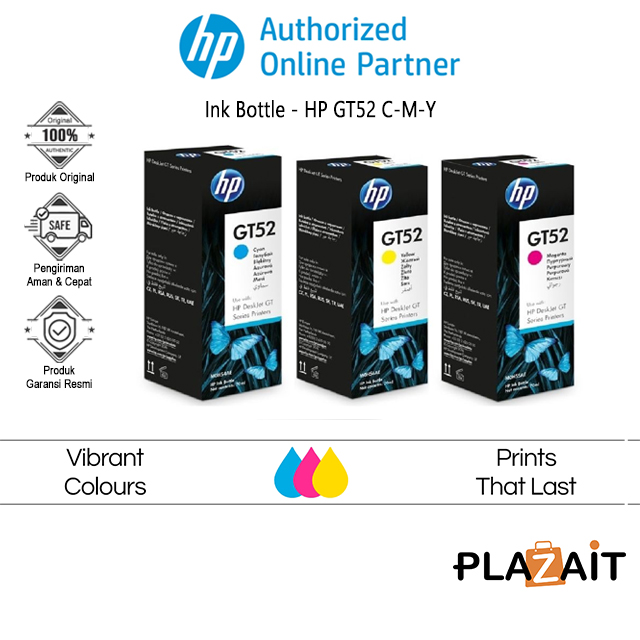 HP GT52 Original Ink Bottle 70-ml CMY