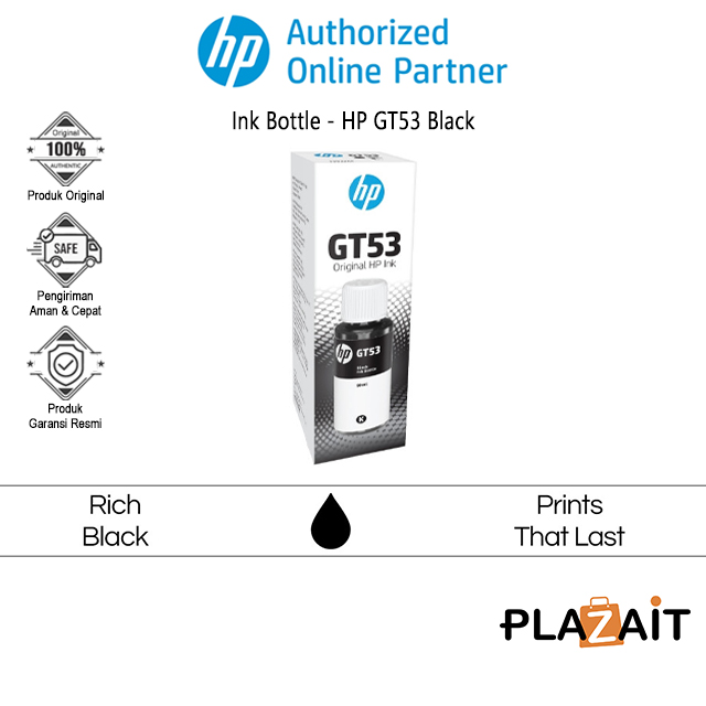 HP GT53 Original Ink Bottle 90-ml Black